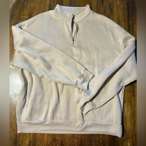 Cream Quarter-Zip Pullover